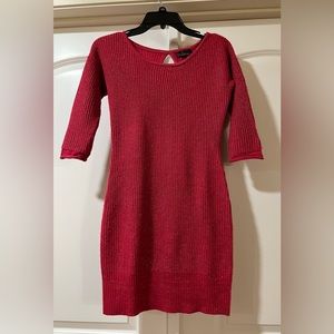Takeout Vibrant Fushia Long Sleeve Dress